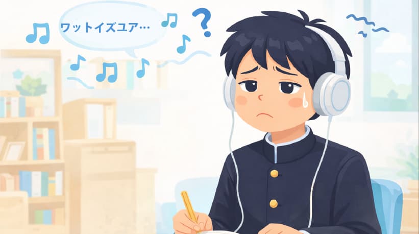 英語学習でつまずく中学生のイメージ